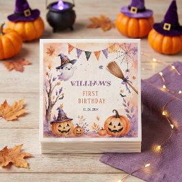 Guardanapos de aniversário de Halloween de Abóbora
