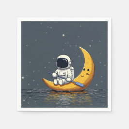 Guardanapos de Aniversário Espacial Fora deste Mun
