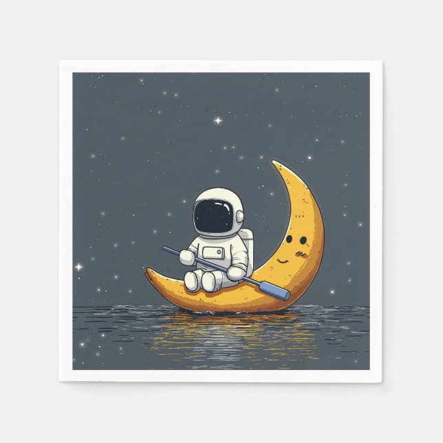 Guardanapos de Aniversário Espacial Fora deste Mun (Frente)