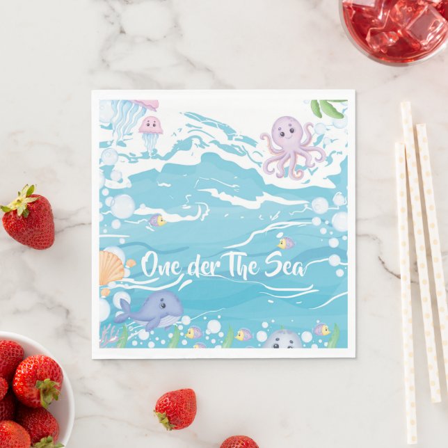 Guardanapos de Aniversário One-der The Sea  (Insitu)