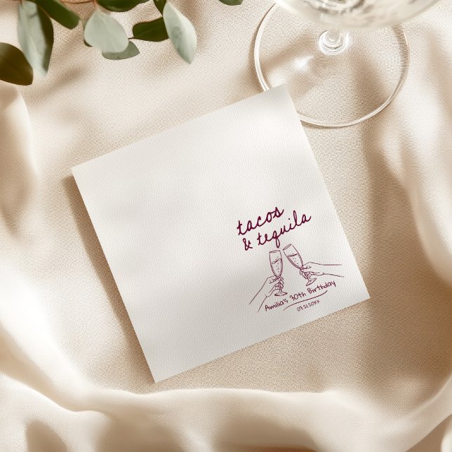 Guardanapos de aniversário personalizados com Taco (Criador carregado)
