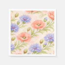 Guardanapos de Aquarela Floral de Prado Selvagem