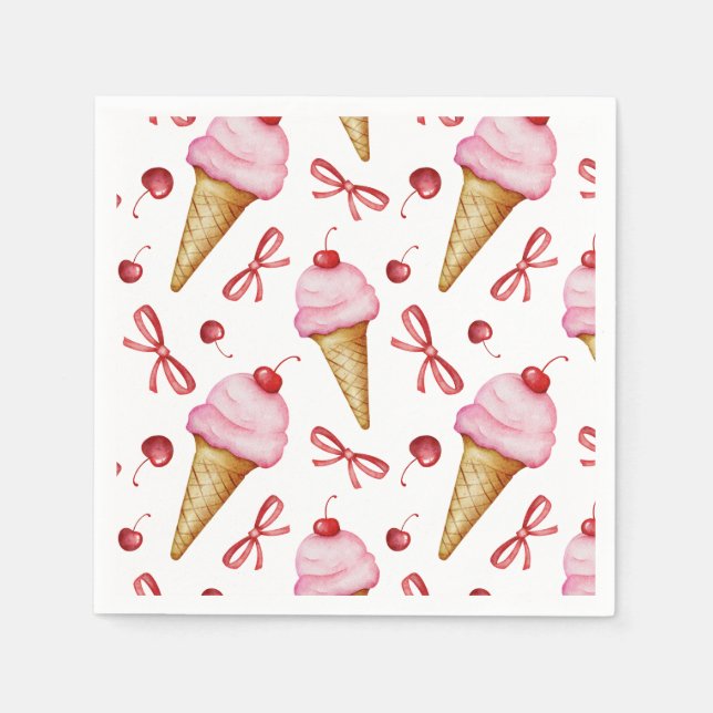 Guardanapos de Aquarela Sweet Coquette (Frente)