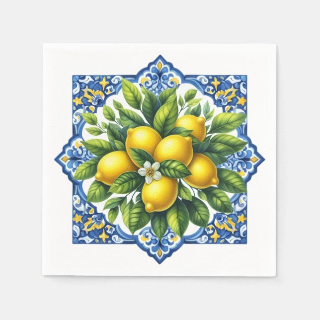 Guardanapos de Azulejo de Limão (Frente)