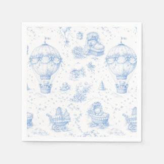 Guardanapos de Babá com Toile de Jouy Azul