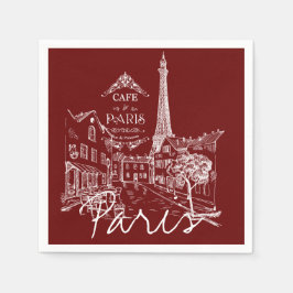 guardanapos de café de Paris