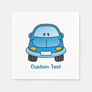 Guardanapos de carros de desenho azul