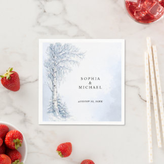 Guardanapos de Casamento Árvore de Bétula Congelad