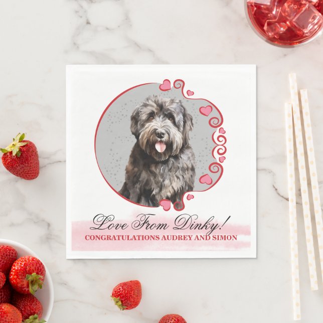 Guardanapos de casamento Bouvier des Flandres com  (Insitu)