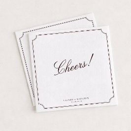 Guardanapos de Casamento Burgundy Cheers