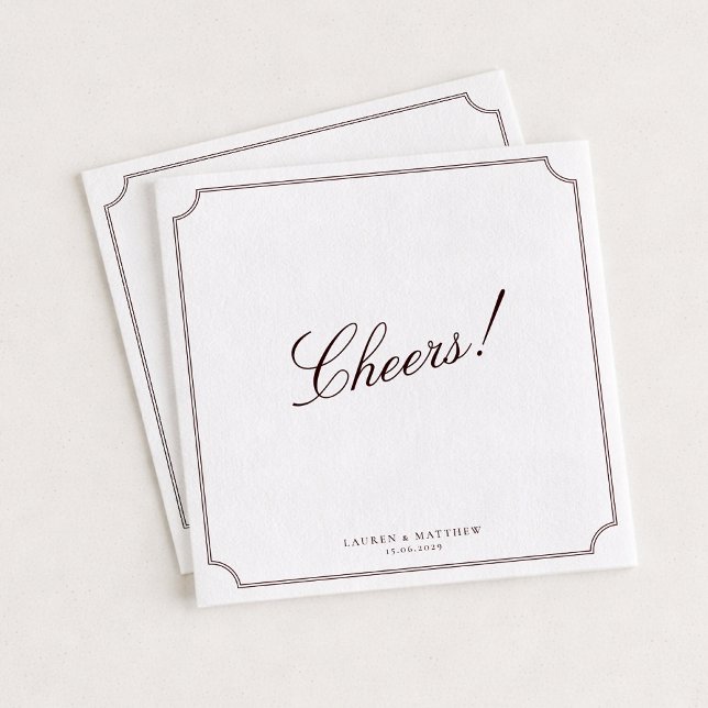 Guardanapos de Casamento Burgundy Cheers (Criador carregado)