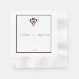 Guardanapos de Casamento Burgundy Old Money