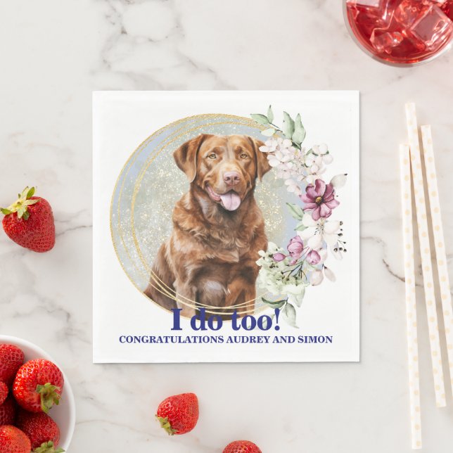 Guardanapos de casamento Chesapeake Bay Retriever  (Insitu)