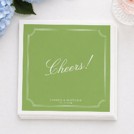 Guardanapos de casamento Citrus Green Cheers