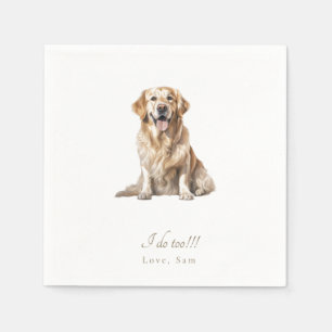 Guardanapos de casamento com animal de estimação p