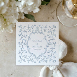 Guardanapos de casamento com crista e estampa Toil