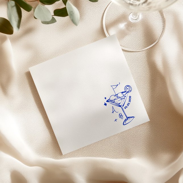 Guardanapos de casamento com desenho à mão de bola (Criador carregado)