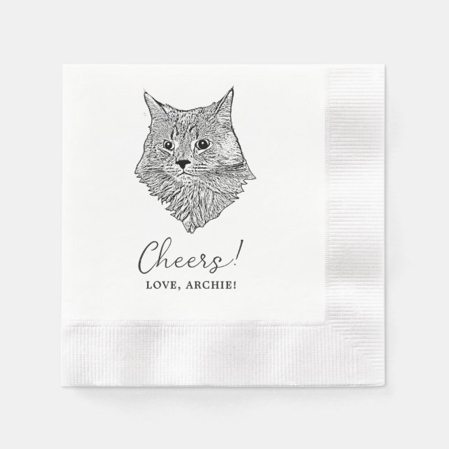 Guardanapos de casamento com desenho personalizado (Frente)