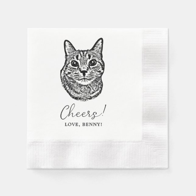 Guardanapos de casamento com desenho personalizado (Frente)