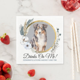 Guardanapos de Casamento com Foto de Australian Sh