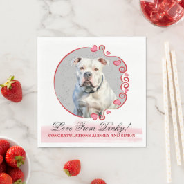 Guardanapos de casamento com foto de Bulldog Ameri
