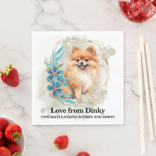 Guardanapos de Casamento com Foto de Cães da Raça  (Insitu)