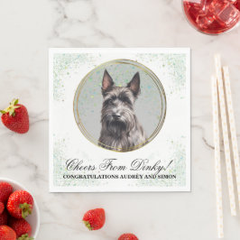 Guardanapos de casamento com foto de cães Terrier