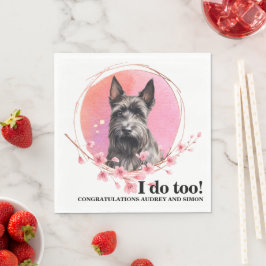 Guardanapos de casamento com foto de cães Terrier