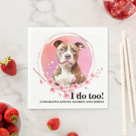 Guardanapos de casamento com foto de Pitbull