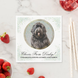 Guardanapos de casamento com foto de terrier russo