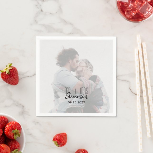 Guardanapos de Casamento com Foto e Data (Insitu)