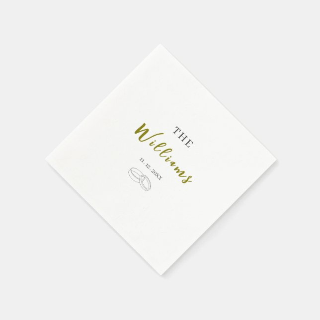 Guardanapos de casamento com greenery minimalista  (Canto)