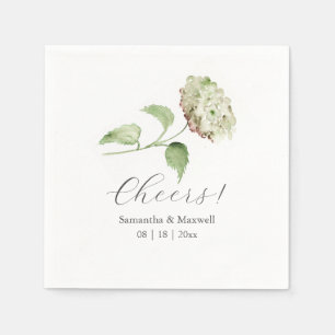 Guardanapos de casamento com Hortênsia Verde