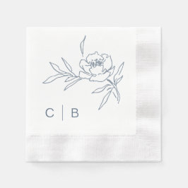 Guardanapos de casamento com monograma simples