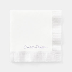 Guardanapos de casamento com nomes personalizados
