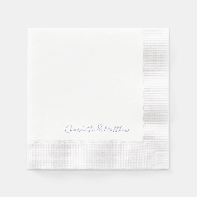 Guardanapos de casamento com nomes personalizados  (Frente)