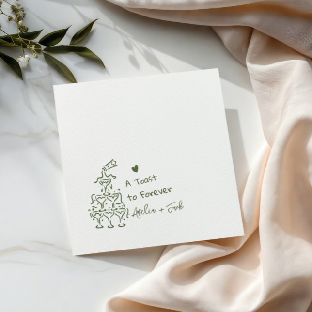 Guardanapos de casamento com torre de taça de cham (Criador carregado)