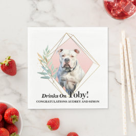 Guardanapos de casamento de Bulldog Americano com