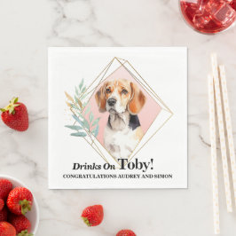 Guardanapos de casamento de cachorro da raça Beagl