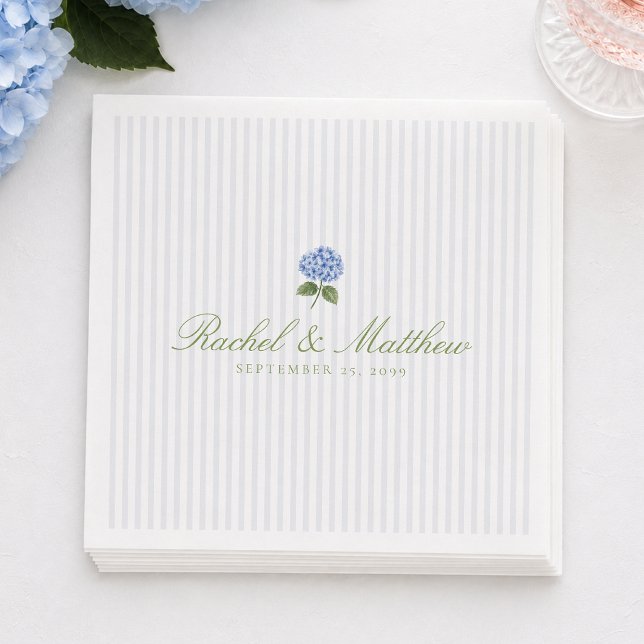Guardanapos de Casamento de Hortênsia Clássica e E (Criador carregado)
