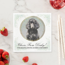 Guardanapos de Casamento de Poodle Padrão Com Foto
