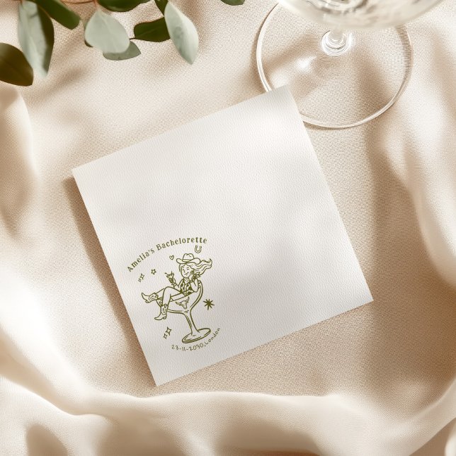 Guardanapos de casamento de vidro de vaqueira dese (Criador carregado)