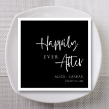 Guardanapos de Casamento Elegant Script Felizes pa