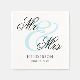 Guardanapos de casamento elegantes minimalistas Mr