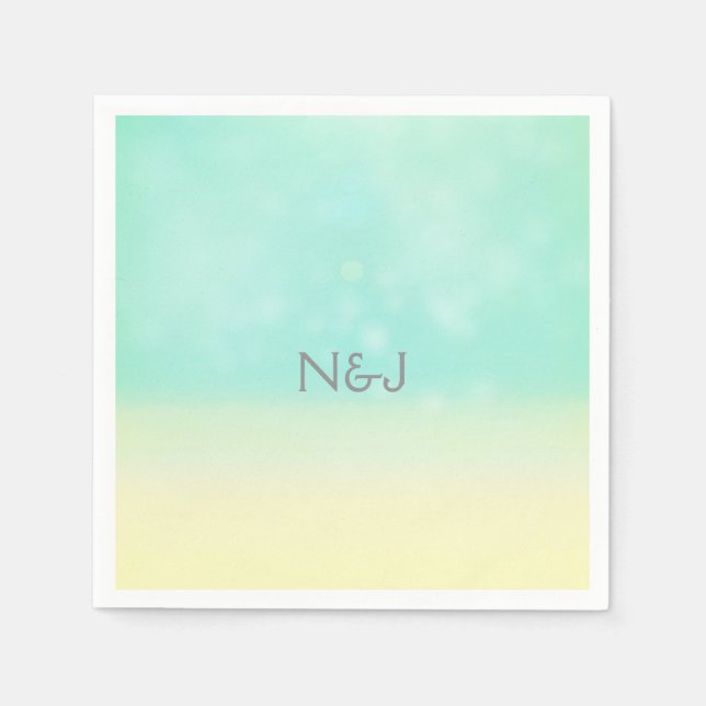 Guardanapos de casamento elegantes vintage com tem (Frente)