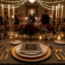 Guardanapos de casamento em estilo Art Déco person