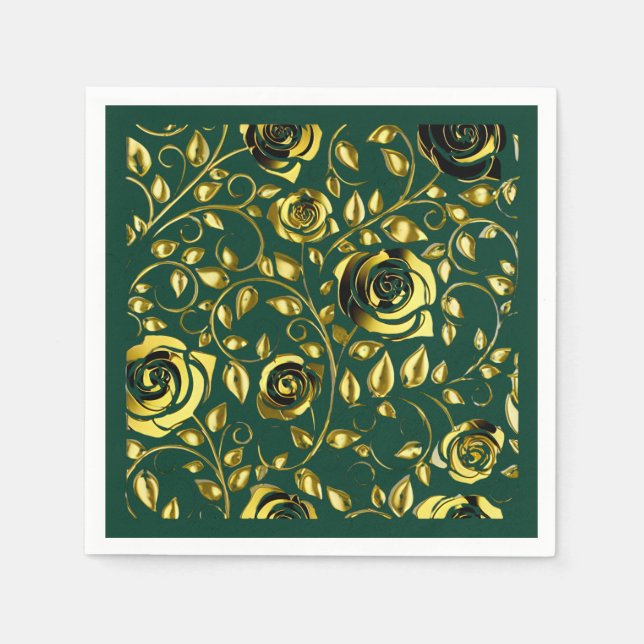 Guardanapos de casamento Emerald Romance (Frente)