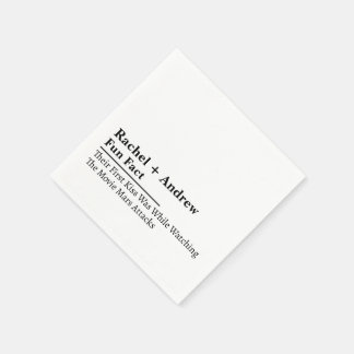 Guardanapos de Casamento Fato Divertido Nome Perso