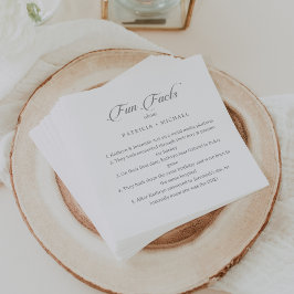 Guardanapos de casamento Fatos Divertidos Caligraf