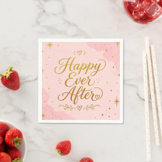 Guardanapos de Casamento Felizes para Sempre.